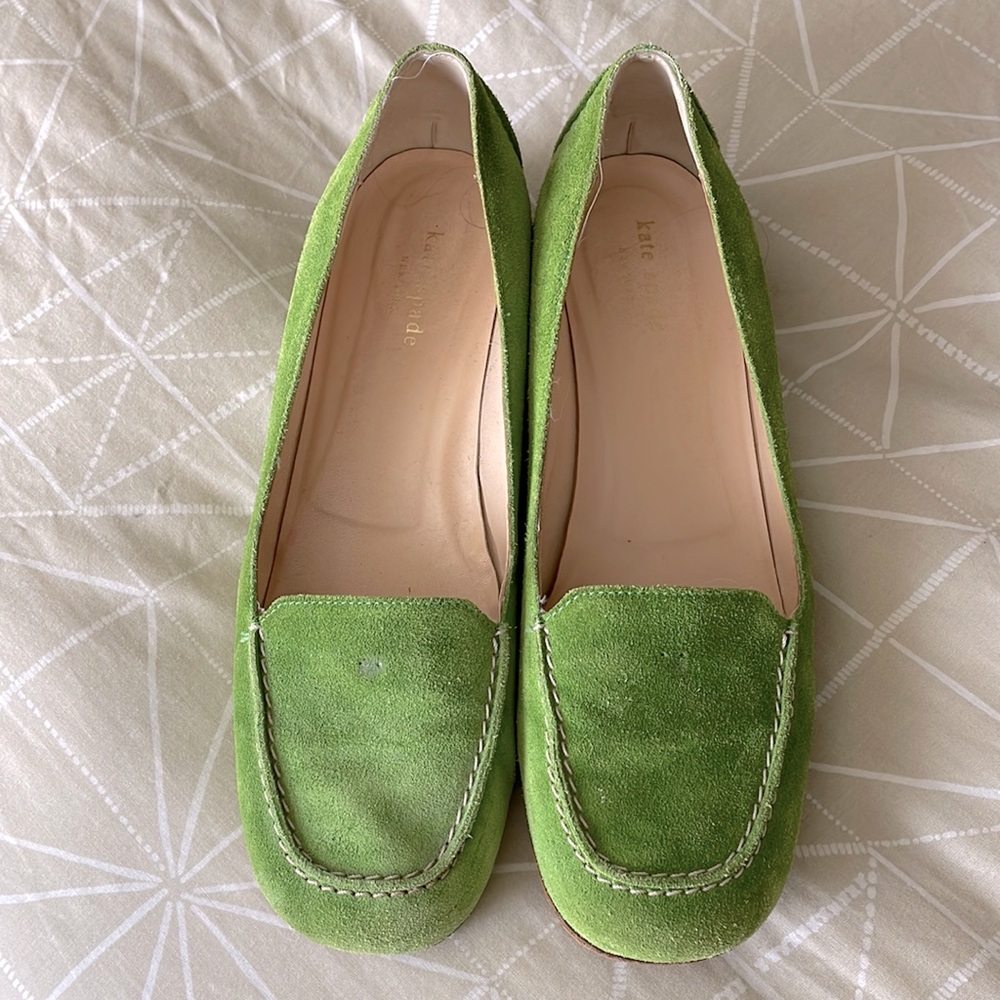 Green Kate Spade loafers